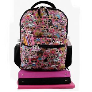 L.O.L. Surprise! Pink Kids Backpack - Cute Character Print